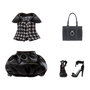 MGA Shadow High Entry - Muñeca Shanelle Onyx, traits détaillés, cheveux noirs, yeux de cristal, robe pour enfants de 4 ans et plus