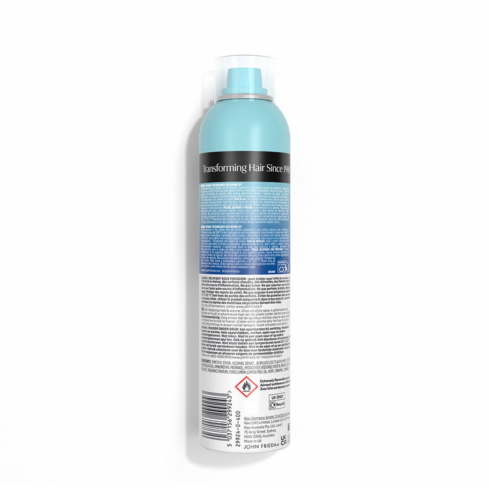 John Frieda - Spray texturisant sec Volume Lift 250 ml - Spray pour cheveux, ajoute volume et texture, effet décoiffé, végétalien