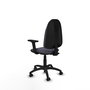 PIQUERAS Y CRESPO Chaise de bureau Algarra, tissu gris foncé, accoudoirs 2D