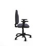PIQUERAS Y CRESPO Chaise de bureau Algarra, tissu gris foncé, accoudoirs 2D
