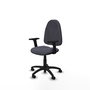 PIQUERAS Y CRESPO Chaise de bureau Algarra, tissu gris foncé, accoudoirs 2D