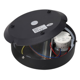 Applique murale extérieure LED circulaire 7 W, 2700 K, Noir mat