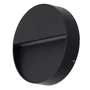 Aplique Murale LED Extérieur IP54 7W, Forme Circulaire, Température de Couleur 2700K Blanc Chaud, Finition Noir Mat, Lampe LED Intégrée à Éclairage Uniforme