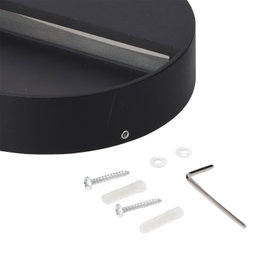Applique murale extérieure LED circulaire 7 W, 2700 K, Noir mat