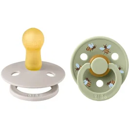 BIBS Studio Colour Sucette Ronde T2 Mushroom Mix - Pack de 2