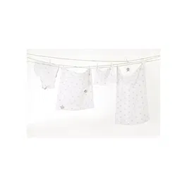 Roba - Little Stars - Matelas à langer 85 x 75 cm - Blanc étoiles grises - Polyester et coton