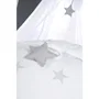Roba - Little Stars - Matelas à langer 85 x 75 cm - Blanc étoiles grises - Polyester et coton
