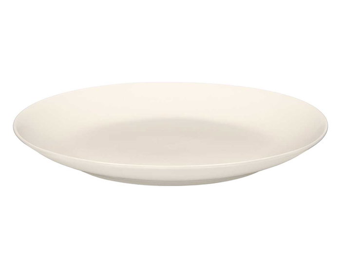 VESSIA Plat plat en porcelaine lisse blanc 27 cm, lot de 24 units