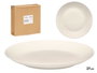 VESSIA Plat plat en porcelaine lisse blanc 27 cm, lot de 24 units
