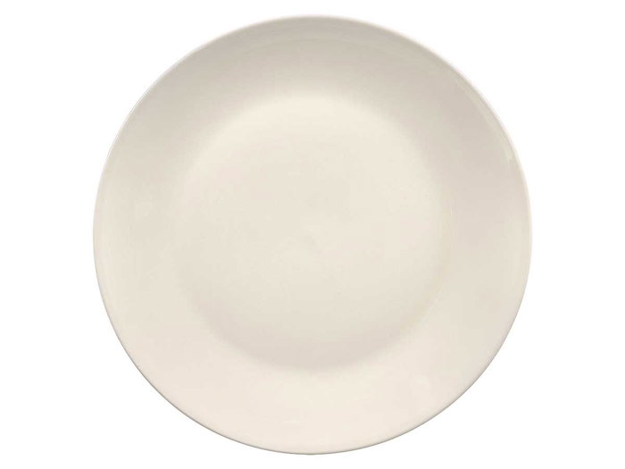 VESSIA Plat plat en porcelaine lisse blanc 27 cm, lot de 24 units