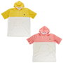 Jet Lag Poncho de bain Rose/Jaune avec capuche