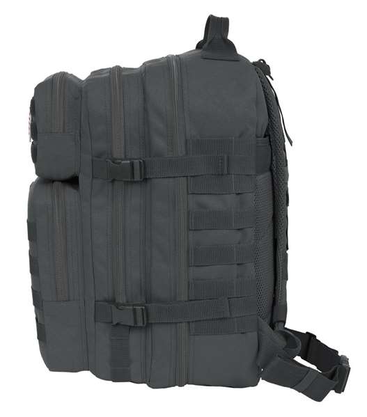 Safta Basic Sac à dos militaire portable 15,6 pouces, gris, dimensions 30x48x23 cm