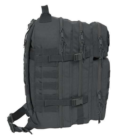 Safta Basic Sac à dos militaire portable 15,6 pouces, gris, dimensions 30x48x23 cm