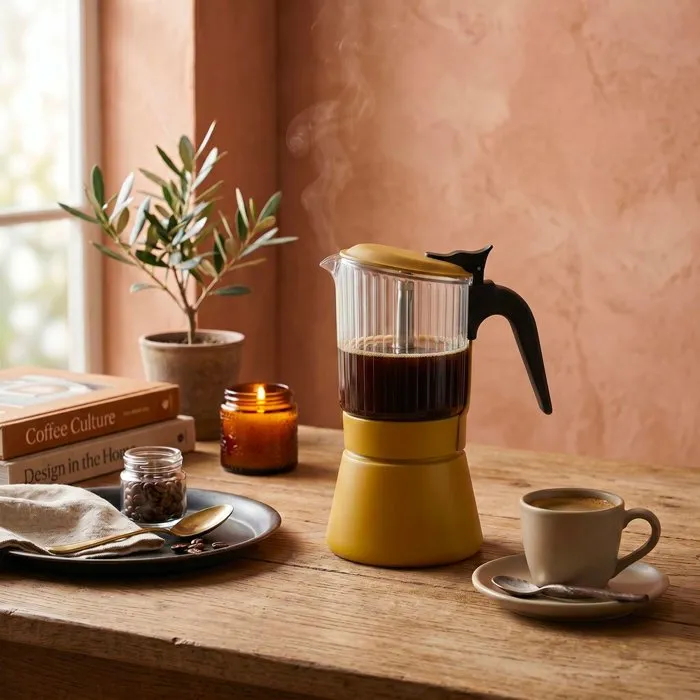 Inoxibar Cafetière italienne 6 tasses Moutarde Inoxibar Cafetière italienne 6 tasses Moutarde
