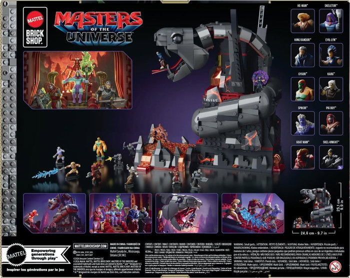 Mattel Masters of the Universe Brick Shop Set de Construction Snake Mountain / Montagne du Serpent avec 12 figurines NanoWorld Mattel Masters of the Universe Brick Shop Set de Construction Snake Mountain / Montagne du Serpent avec 12 figurines NanoWorld