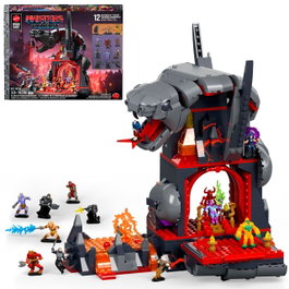 Mattel Masters of the Universe - Castillo Skeletor, Forteresse Montagne Serpent avec Figurines NanoWorld, Jeu de Construction Enfant +10 Ans