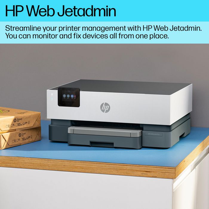 HP OfficeJet Pro 9110b - Imprimante couleur multifonction sans fil avec recto verso automatique, écran tactile et port USB pour bureau