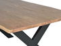 GINER Y COLOMER Table de Salle à Manger en Bois d'Acacia Massif - Plateau 200 x 100 cm, Hauteur 78 cm, Style Rustique Moderne avec Pieds en Métal