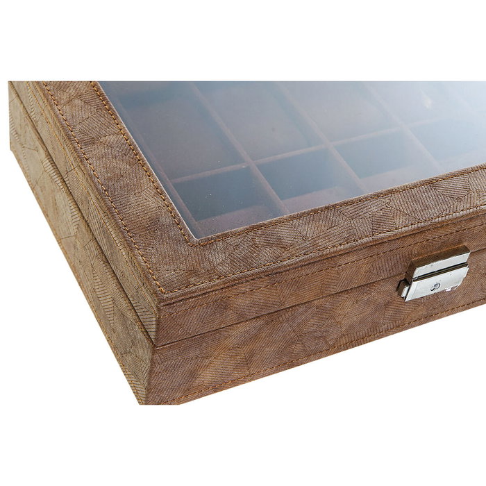 Boîte à bijoux Home ESPRIT Marron Polyuréthane Verre Bois MDF 30 x 20 x 8 cm Boîte à bijoux Home ESPRIT Marron Polyuréthane Verre Bois MDF 30 x 20 x 8 cm