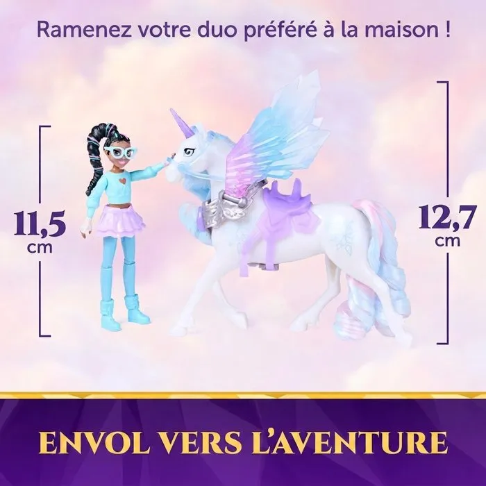 Spin Master Layla et Glacier Ailes Magiques L'École des Licornes - Poupée + Licorne