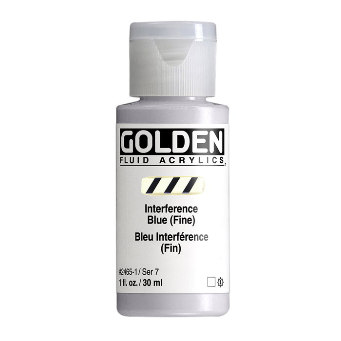 Golden Peinture Acrylique Fluide Bleu Interférence Fin 30 ml Golden Peinture Acrylique Fluide Bleu Interférence Fin 30 ml
