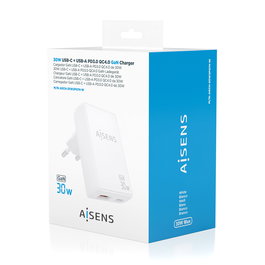 Chargeur mural Aisens ASCH-30W2P074-W Blanc 30 W