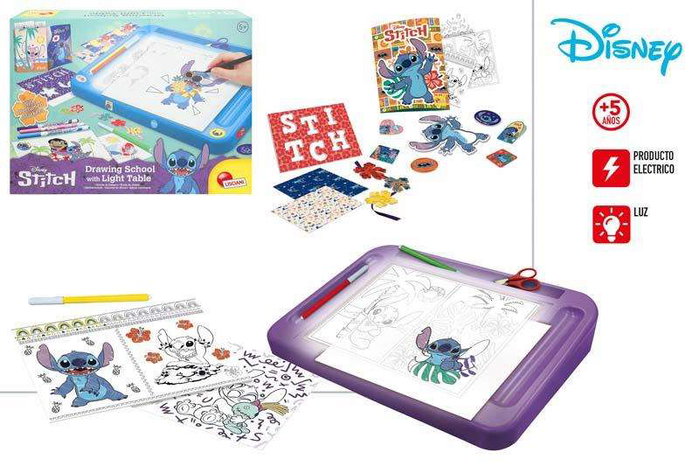 Color Baby - Table de dessin Stitch avec lumière et accessoires - Plateau lumineux - Jouet pour enfants à partir de 5 ans Color Baby - Table de dessin Stitch avec lumière et accessoires - Plateau lumineux - Jouet pour enfants à partir de 5 ans
