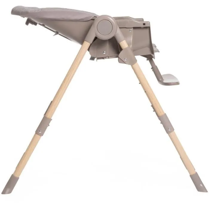 Chicco Polly Essential - Chaise haute évolutive 0-3 ans - 7 positions et plateau amovible - Gris Ash