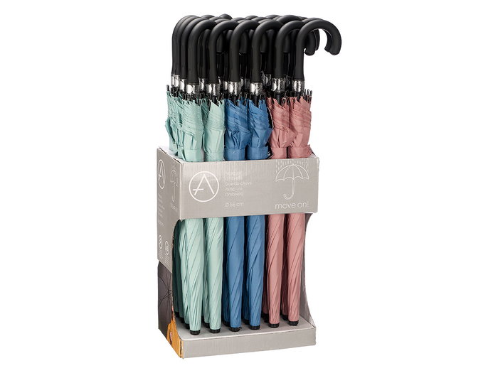 ARTE REGAL Parapluas Largo Automático Surtido Pasteles Bleu, Rose, Vert