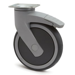TENTE Roue pivotante avec plaque et frein 150 mm