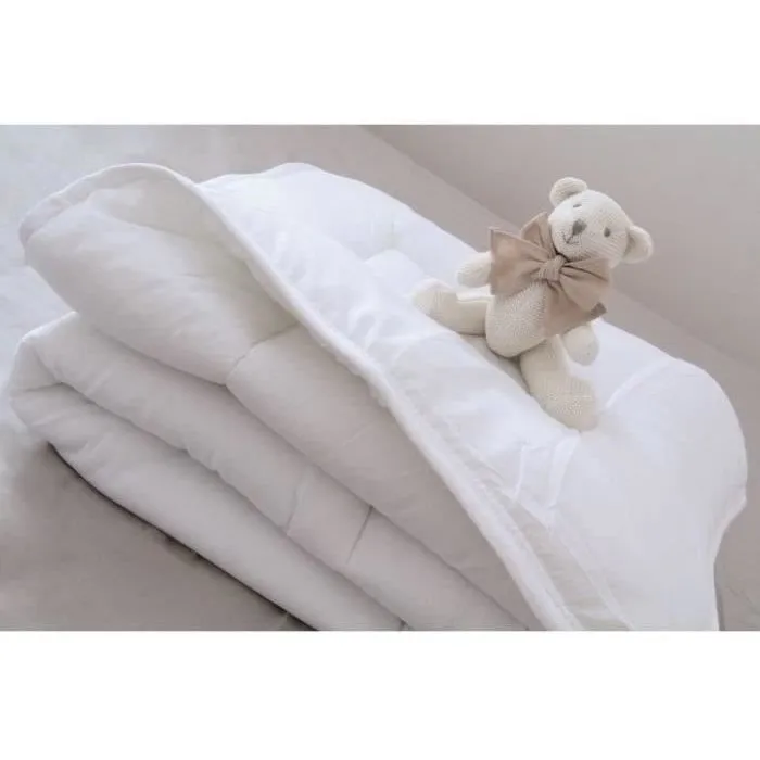 Domiva - Ma 1ere couette pour enfant - Couette 100 x 140 cm - Blanc - 300g/m² - Fibres siliconées - Enveloppe microfibre non inflammable