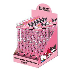 Karactermania - Expositor M 24 crayons Hello Kitty assortis 21,5x13,7x18 cm - Carton et ABS - Pour enfants à partir de 3 ans
