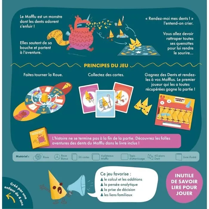 Asmodee Chicot Loco Jeu de Société en Français - Jeu de Cartes et de Dents