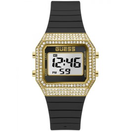 Guess GW0430L2 avec bracelet noir et boîtier doré