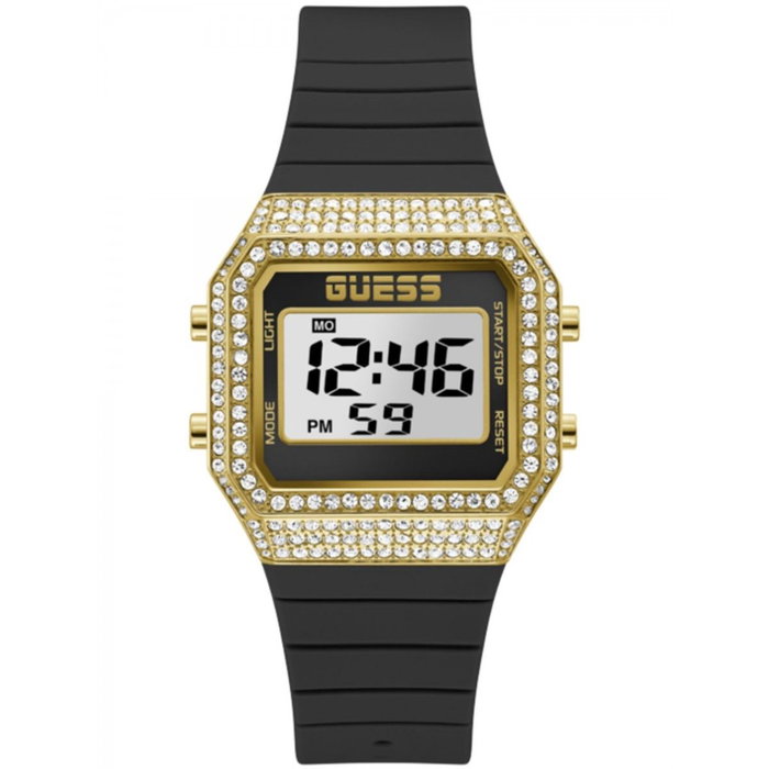 Guess GW0430L2 avec bracelet noir et boîtier doré Guess GW0430L2 avec bracelet noir et boîtier doré