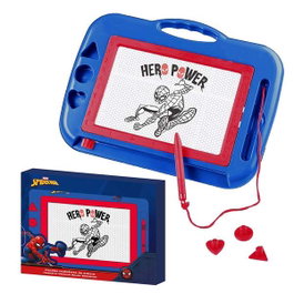 Cerdà - Set d'ardoise magnétique pour le bureau Spider-Man 32.5 x 24.5 x3.0 cm, surface de dessin et aimants pour enfants à partir de 3 ans