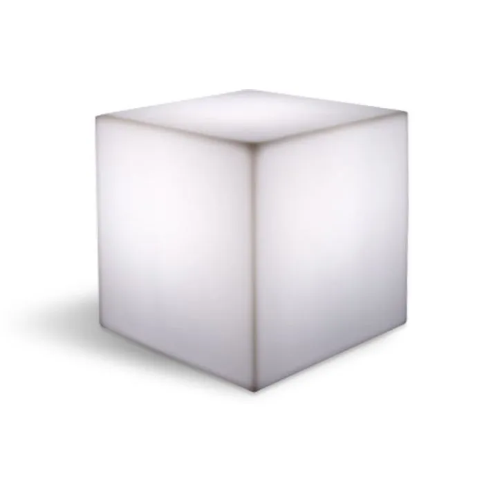 LUMISKY Carry W40 - Cube lumineux LED pour extérieur, lampe de jardin ou tabouret lumineux, blanc, 10W, hauteur 40 cm