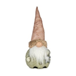KRIST+ Lot de 4 Duendes en Résine avec Bonnet Rose et Étoile