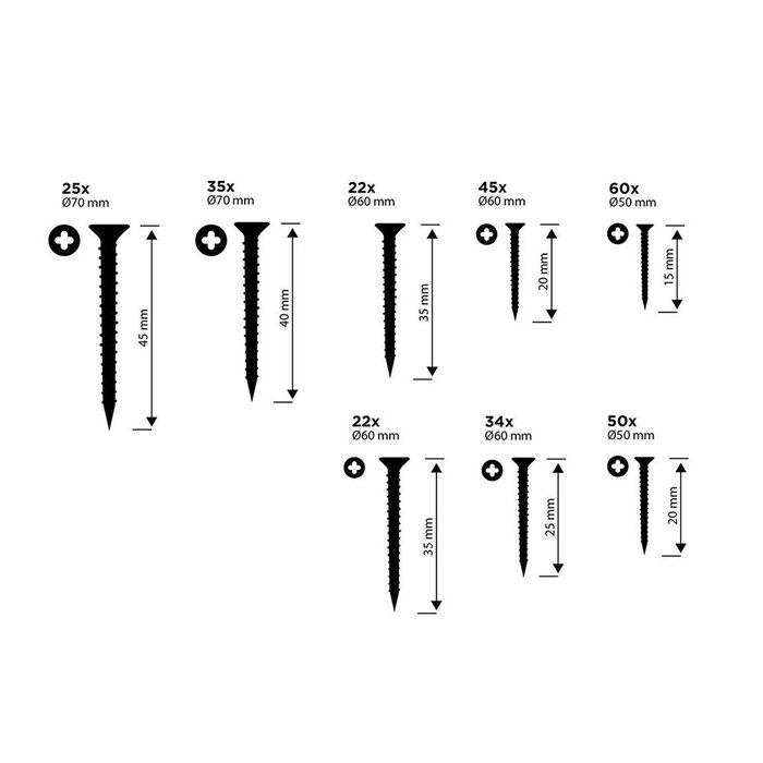 Black & Decker Kit de vissage Phillips Bois 332 Pièces