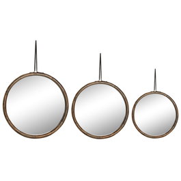 Miroir mural Home ESPRIT Naturel Tropical (3 Pièces)