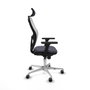 Piqueras y Crespo Chaise de Bureau avec Appui-tête 3D086G2 Gris foncé