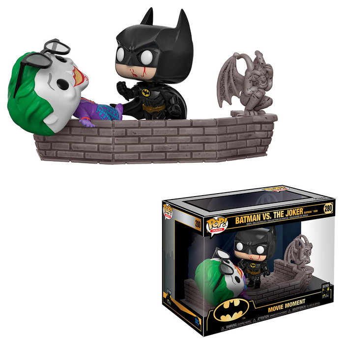 Funko Pop Moment - Batman contre le Joker - Scène finale 1989 - DC Heroes - Figurine PVC 9,5 cm - Réf. 37250 - Collection #280