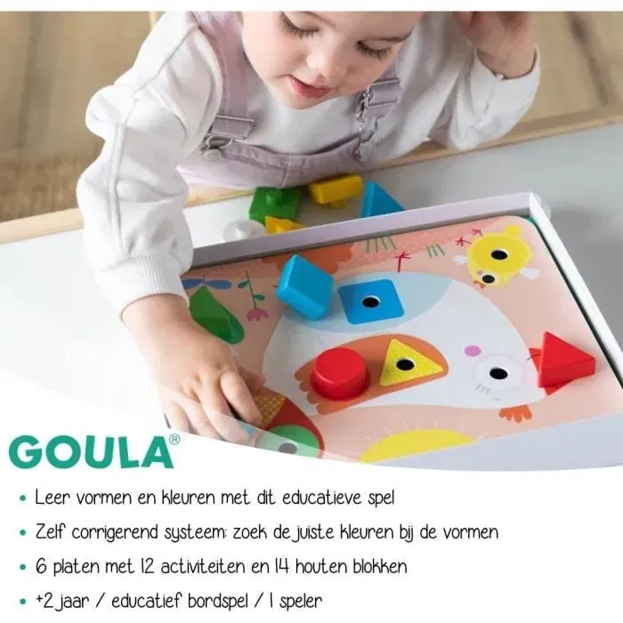 Goula Baby Shapes GOULA - Jeu d'apprentissage des formes et des couleurs avec pions adaptés aux tout-petits Goula Baby Shapes GOULA - Jeu d'apprentissage des formes et des couleurs avec pions adaptés aux tout-petits