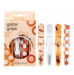 Framar Gator Grips Puttin' On The Spritz - Pack de 4 pinces à cheveux