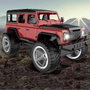 TACHAN - Voiture RC Land Rover Defender 1:14, Crawler tout-terrain rouge et noir avec suspension indépendante, son et lumière, radio 2.4GHz (Français)