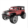 TACHAN - Voiture RC Land Rover Defender 1:14, Crawler tout-terrain rouge et noir avec suspension indépendante, son et lumière, radio 2.4GHz (Français)