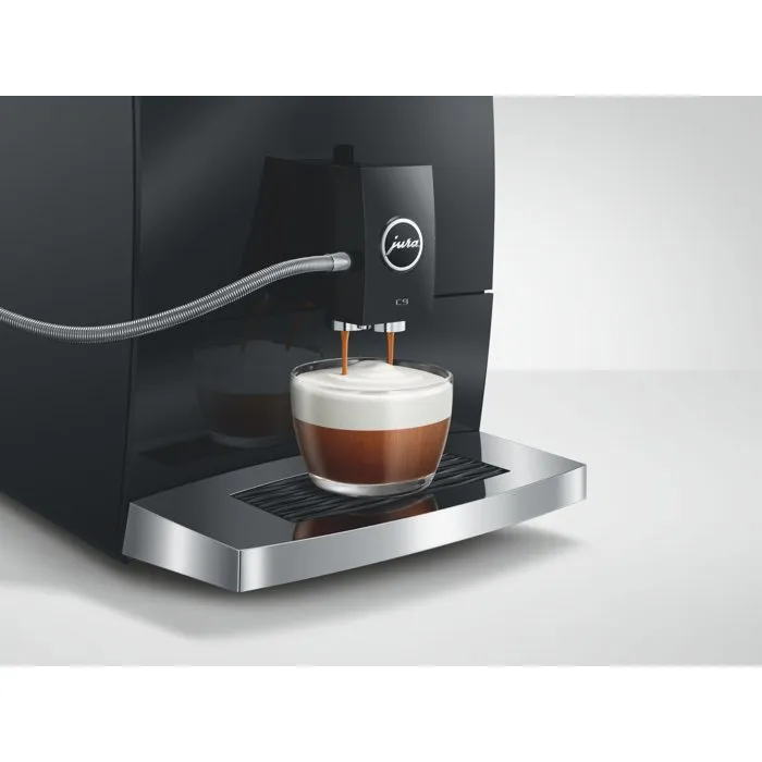 JURA HP1 - Tuyau à lait compatible C9 - Silicone avec gaine inox - 23 cm - Protection UV - Hygiène et flux optimal