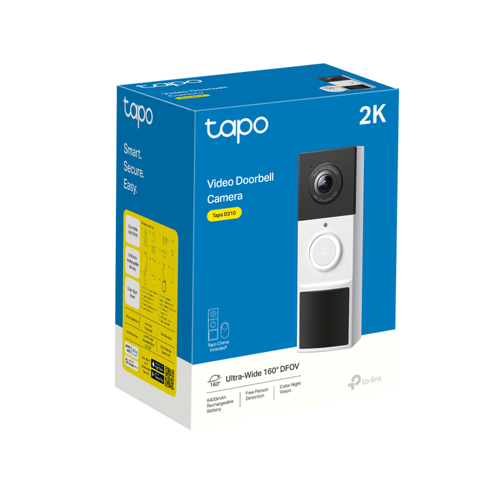 TP-Link Tapo D210 Sonnette intelligente 2K 3MP