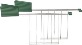 Alessi Set de 2 pinces à toasts plissées vert MDL08RACKGR