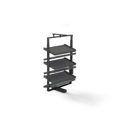 Emuca Rangement de chaussures pivotant Quartz Titane